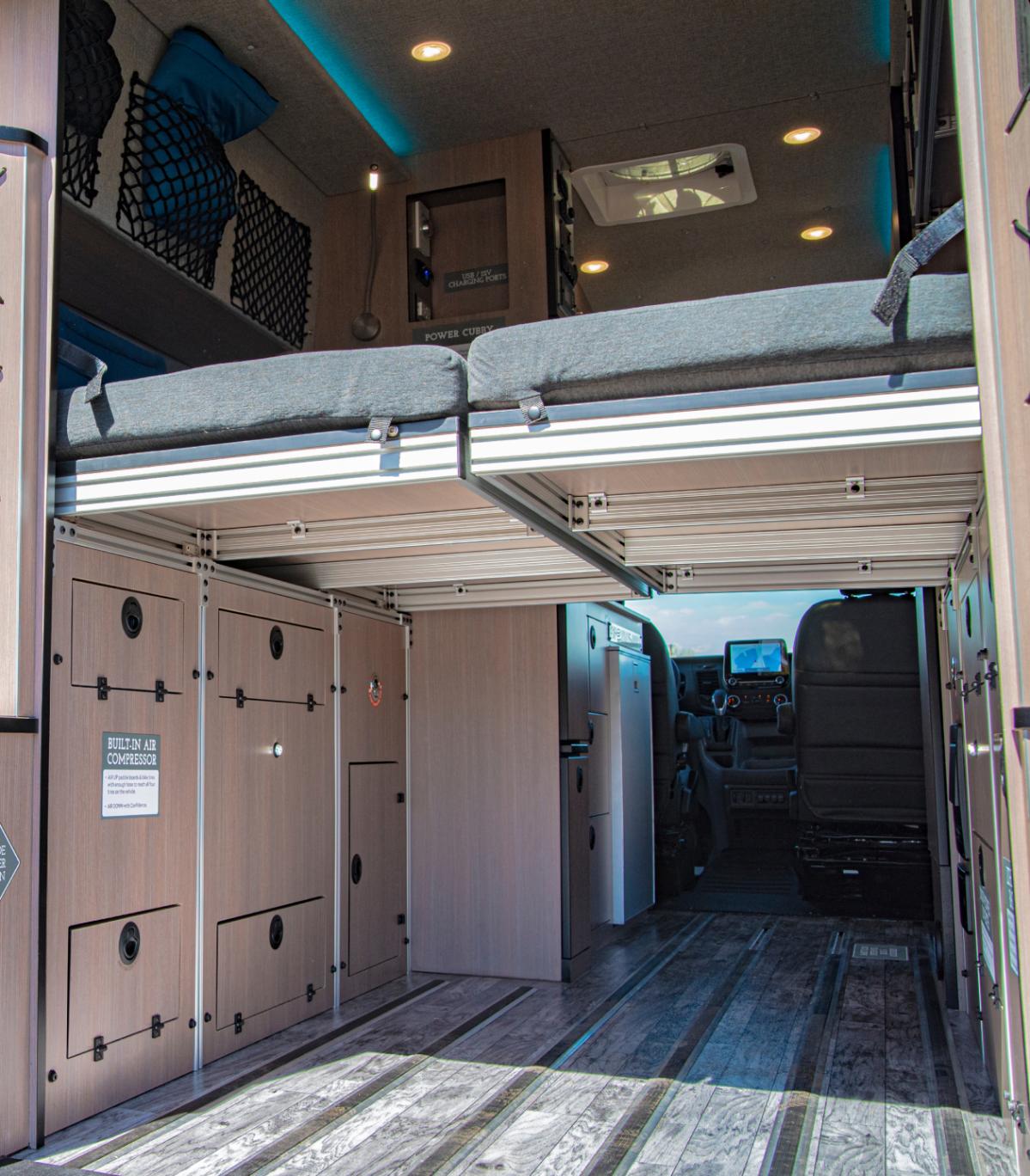 A view of the back interior of an Antero Adventure Van