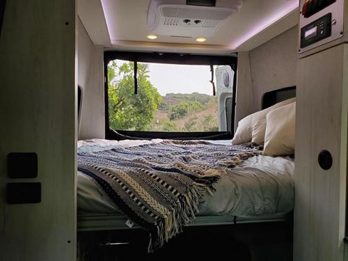 The bedding of an Antero Adventure Van